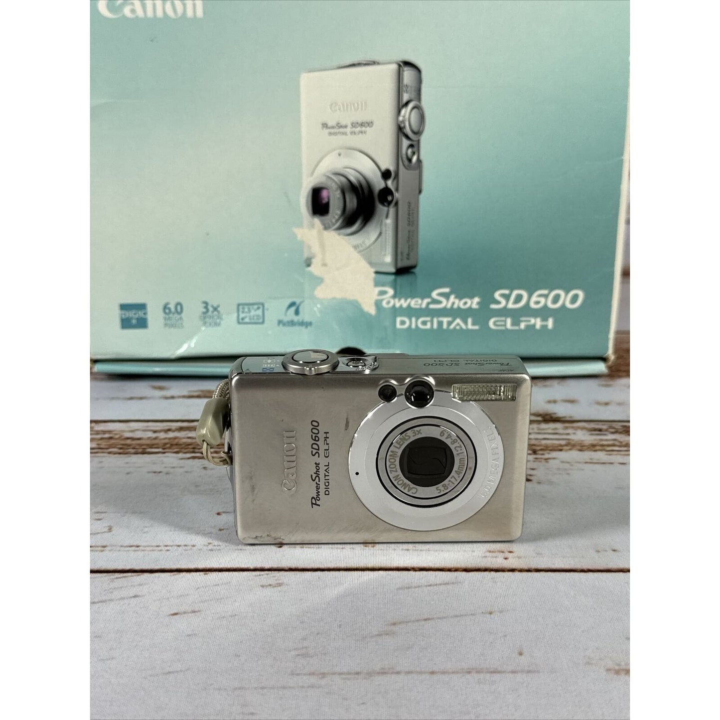 Canon PowerShot SD600 Digital ELPH Camera  – w/ Box, Tested